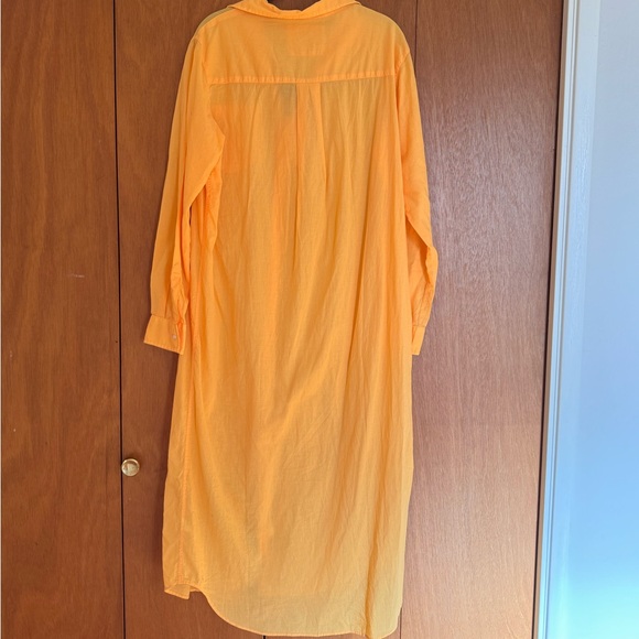 NWT FRANK & EILEEN rory woven long dress in honeysuckle organic voile - Picture 3 of 5